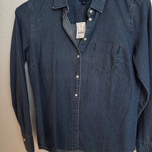 J CREW Jean button down shirt